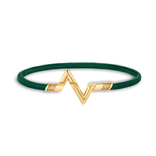 18K Louis Vuitton Volt Upside Down Play Green Bracelet