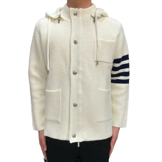knitted hoodie