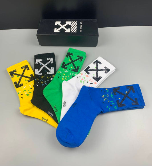 Off  Pure Cotton Mid-Length Socks