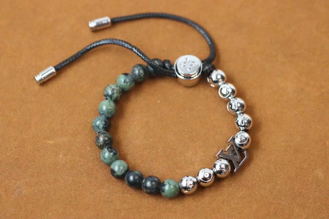 18K Louis Vuitton Beads Green Bracelet