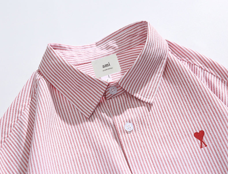 Couple's Striped Shirts - Matching Cotton Shirts