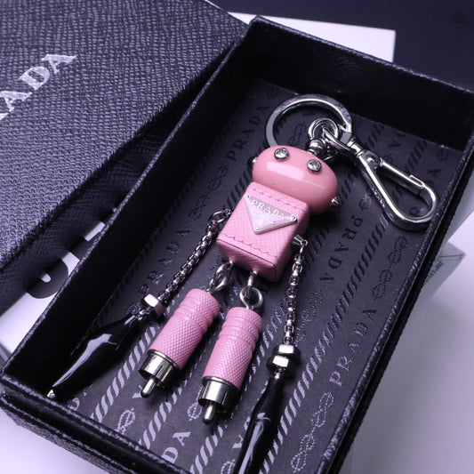 PRADA Triangle Logo Logo Detail Pendant