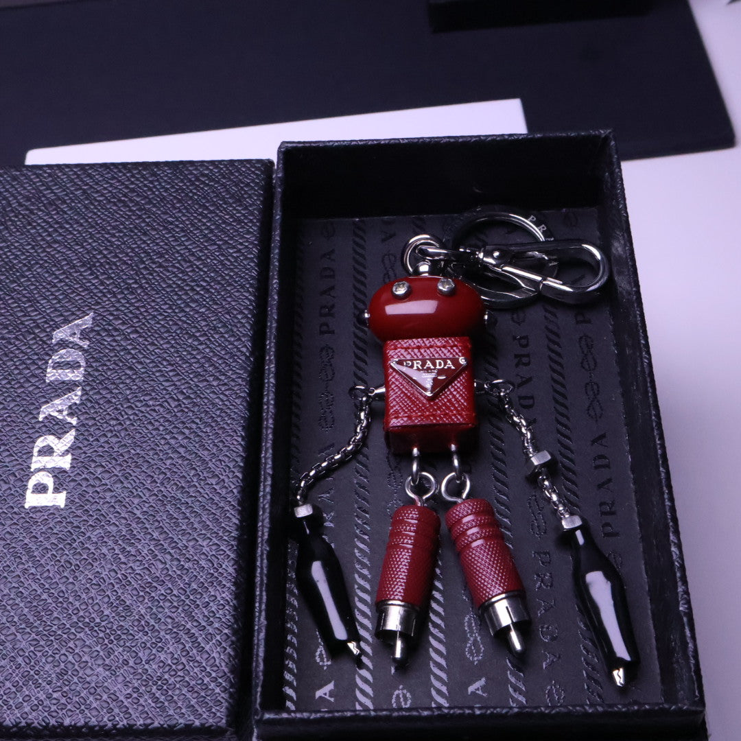 PRADA Triangle Logo Logo Detail Pendant