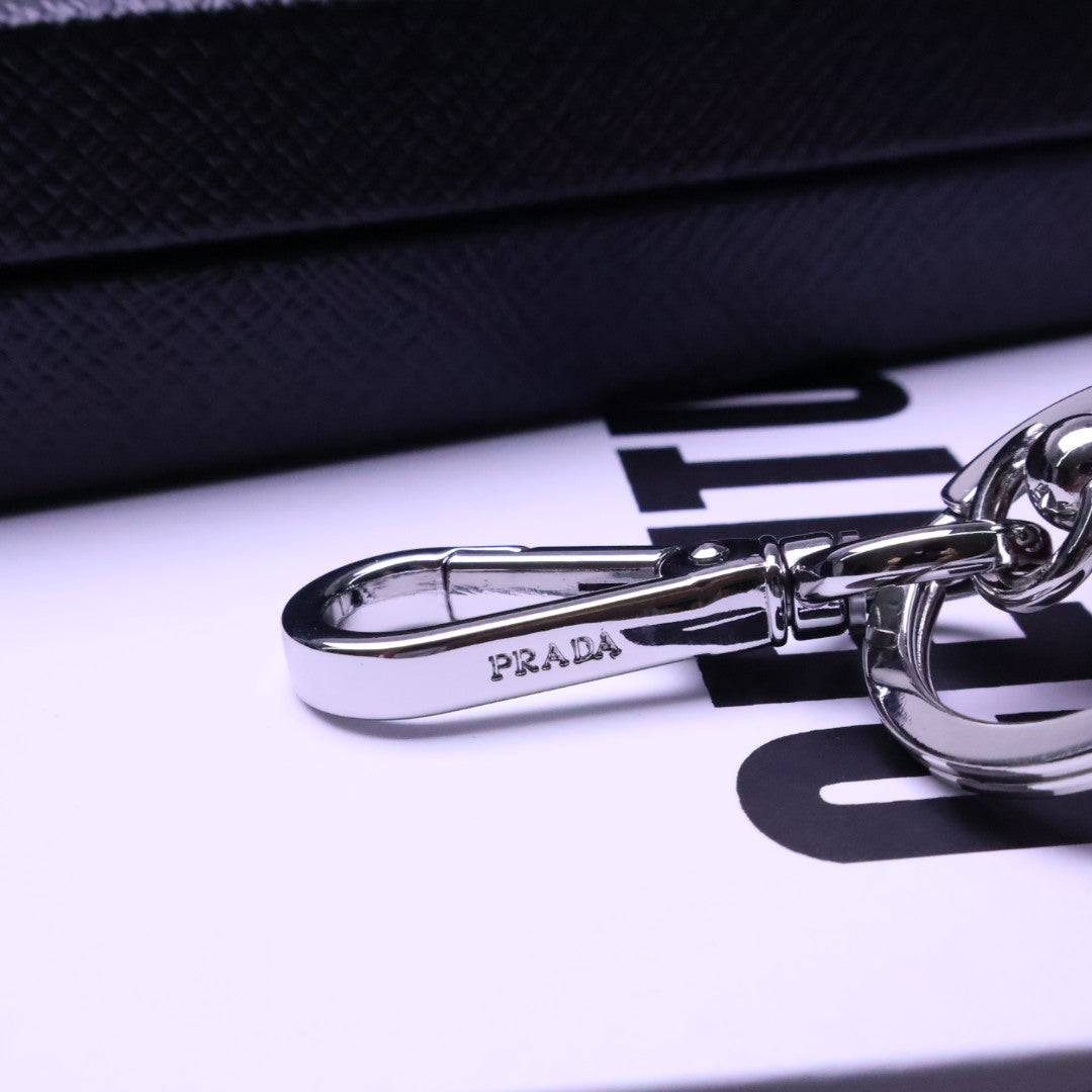 PRADA Triangle Logo Logo Detail Pendant