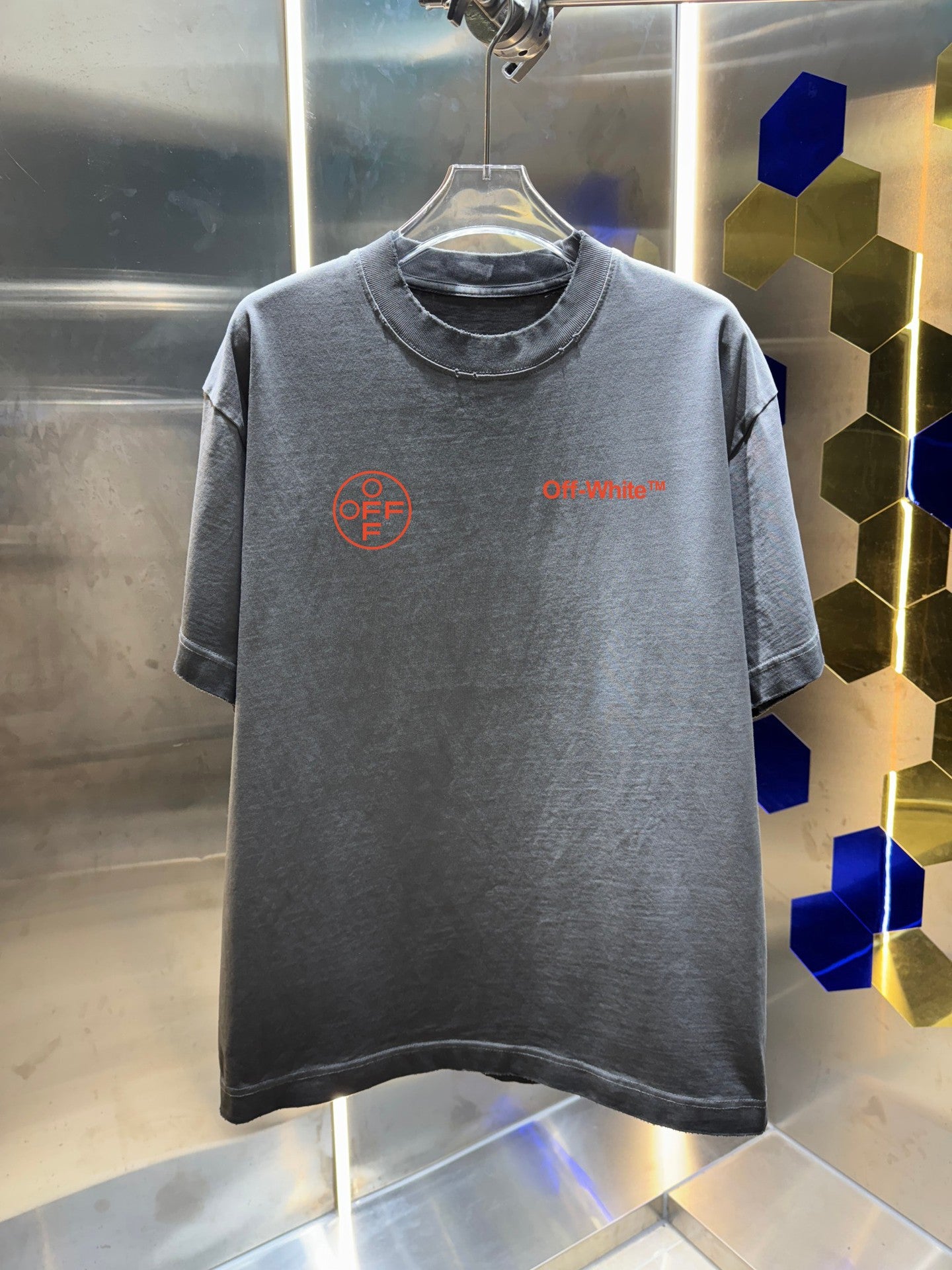 OFF  Distressed graphic T-shirt