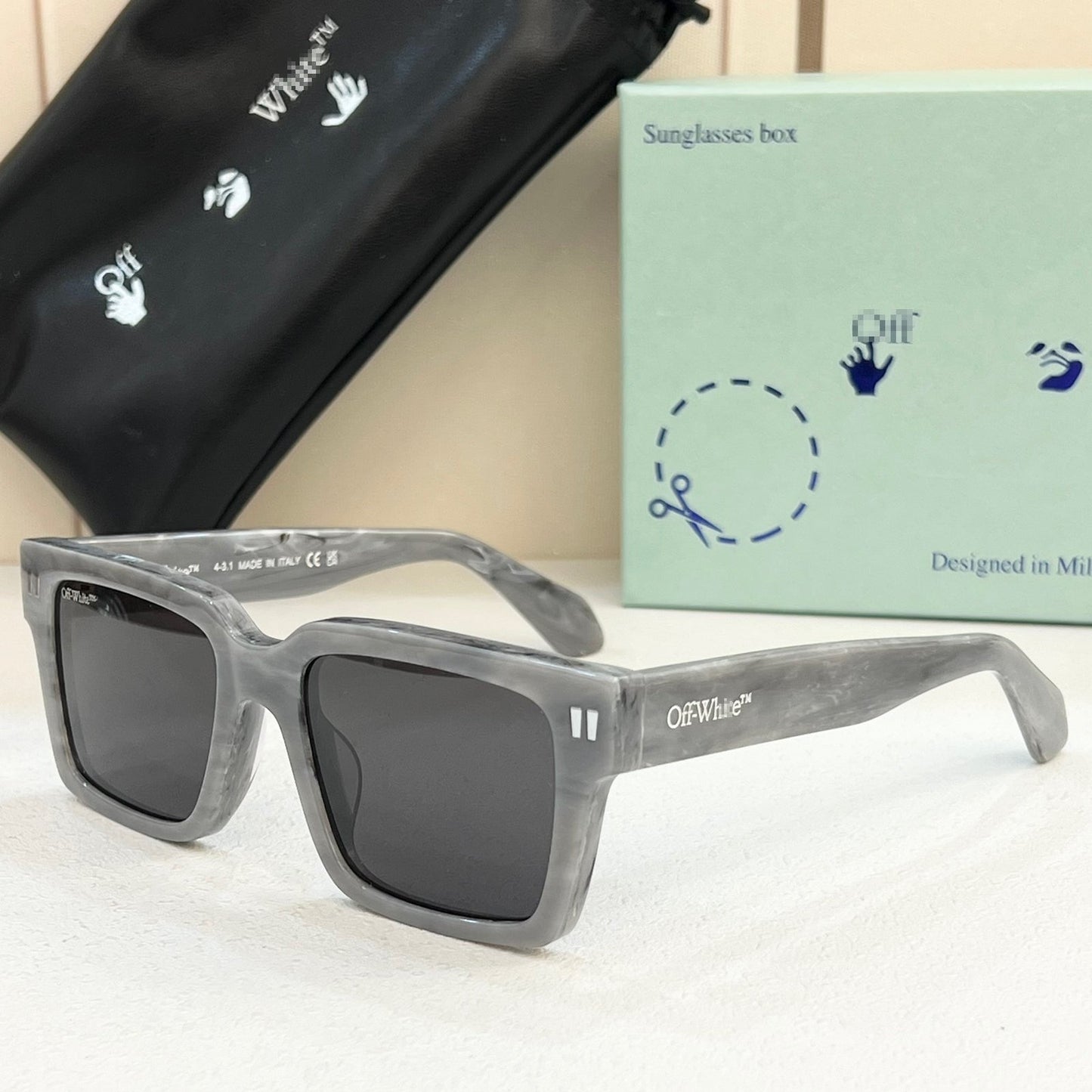 OFF Arrow logo sunglasses#054
