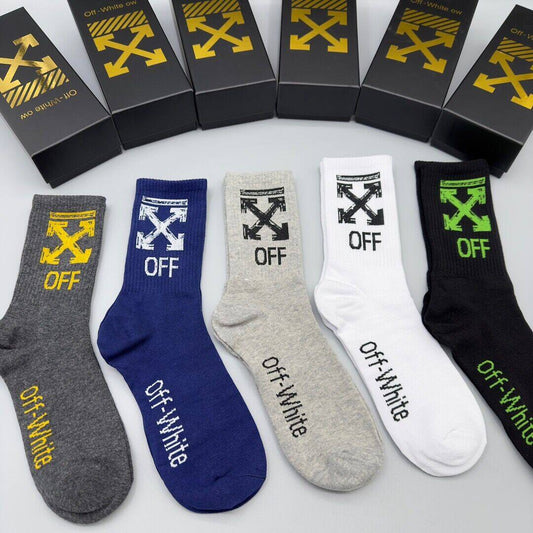 Off  Pure Cotton Mid-Length Socks