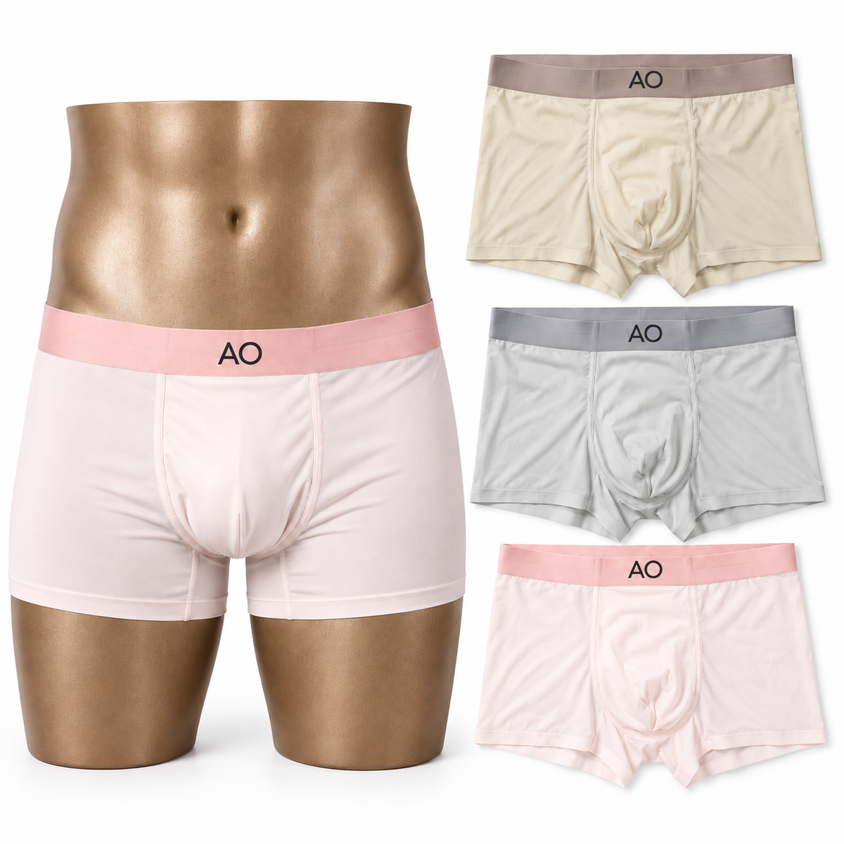 Alo Yoga Men's Ice Silk Boxer Briefs, 3-Pack