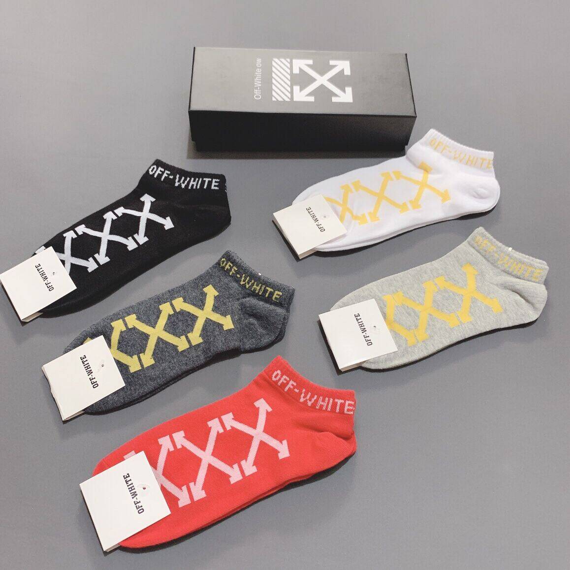 Off-White Pure Cotton Low-Cut Socks