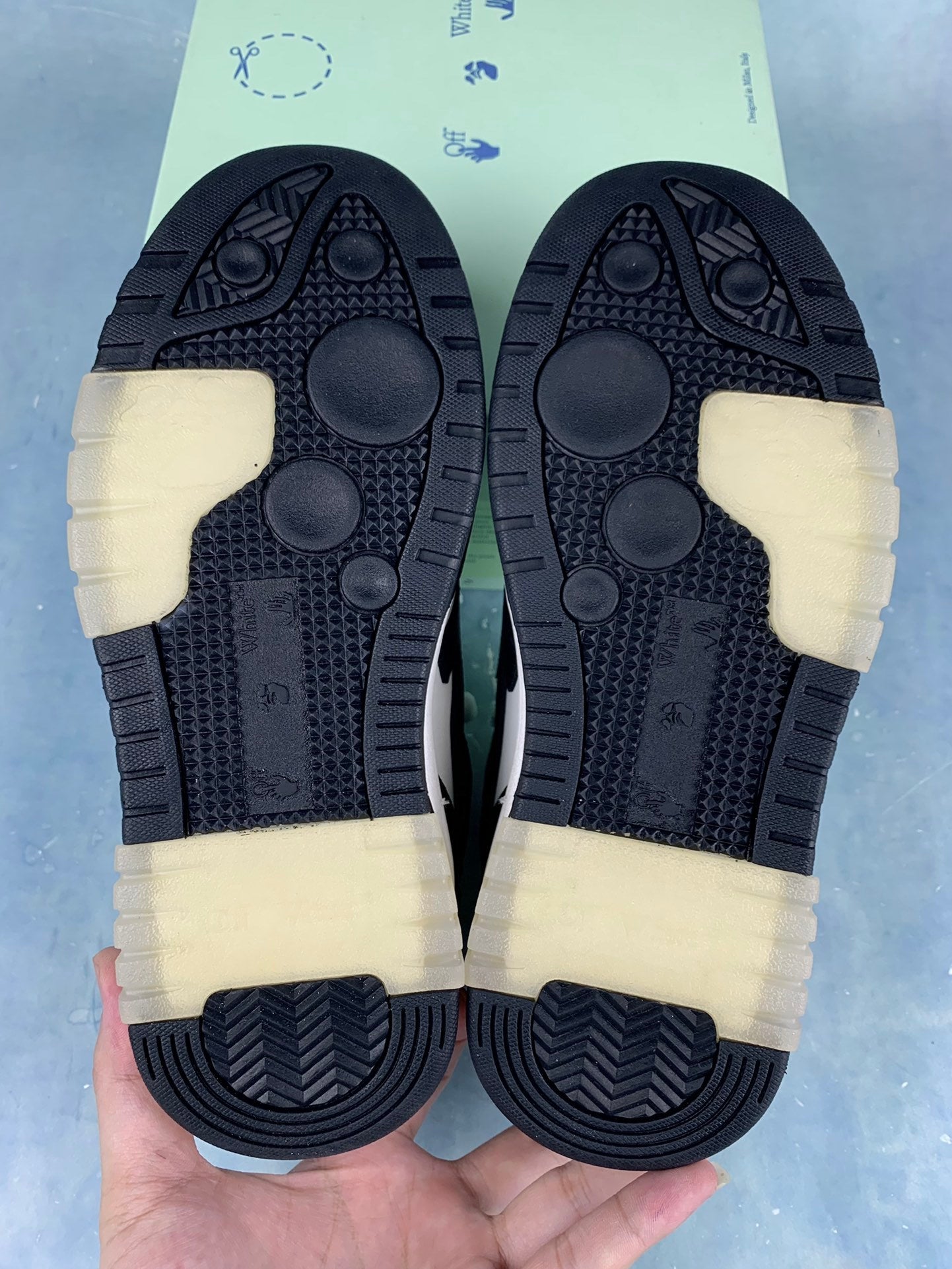 Off  White and Black Sneakers