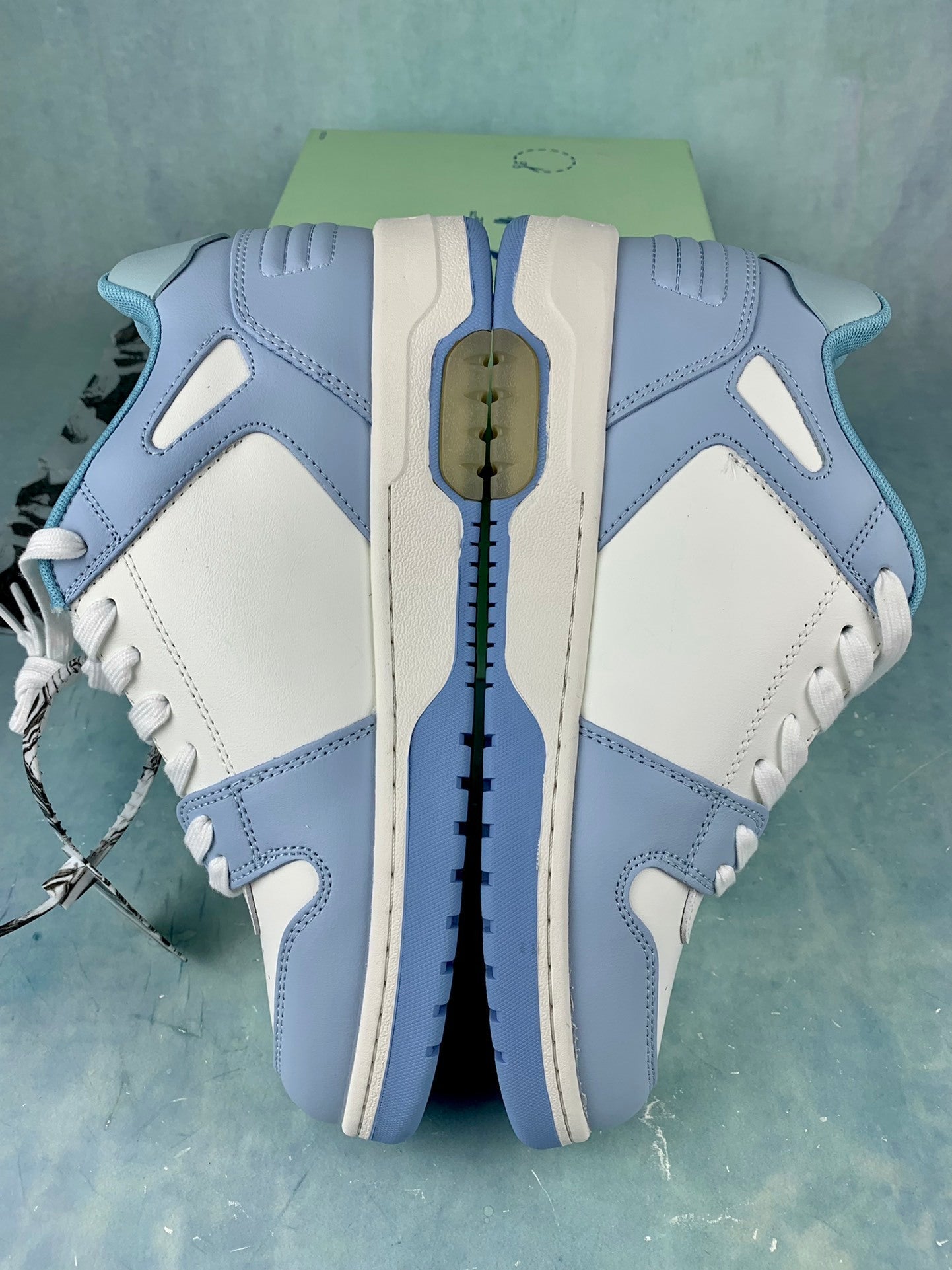 Off  White and Blue Sneakers