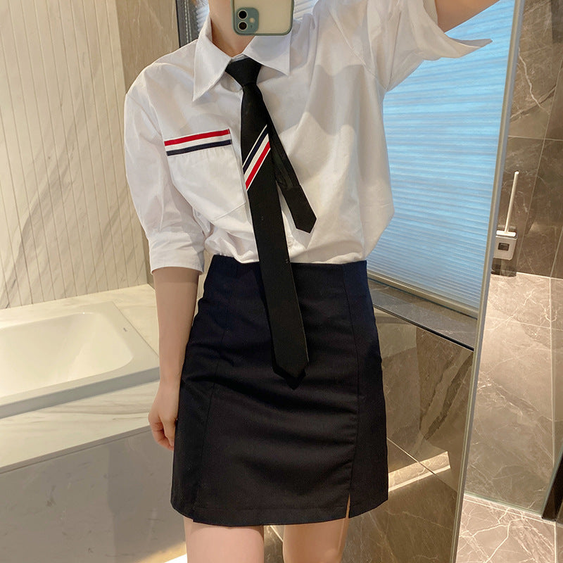 Tie short sleeves