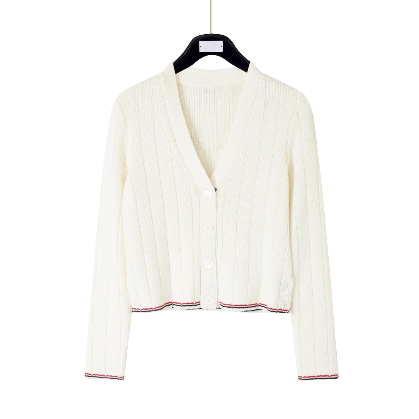 Cotton and wool knitted cardigan