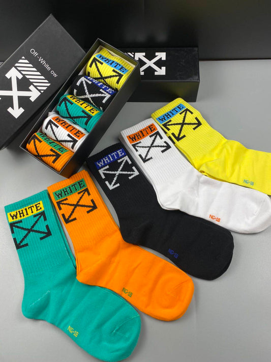 Off  Pure Cotton Mid-Length Socks