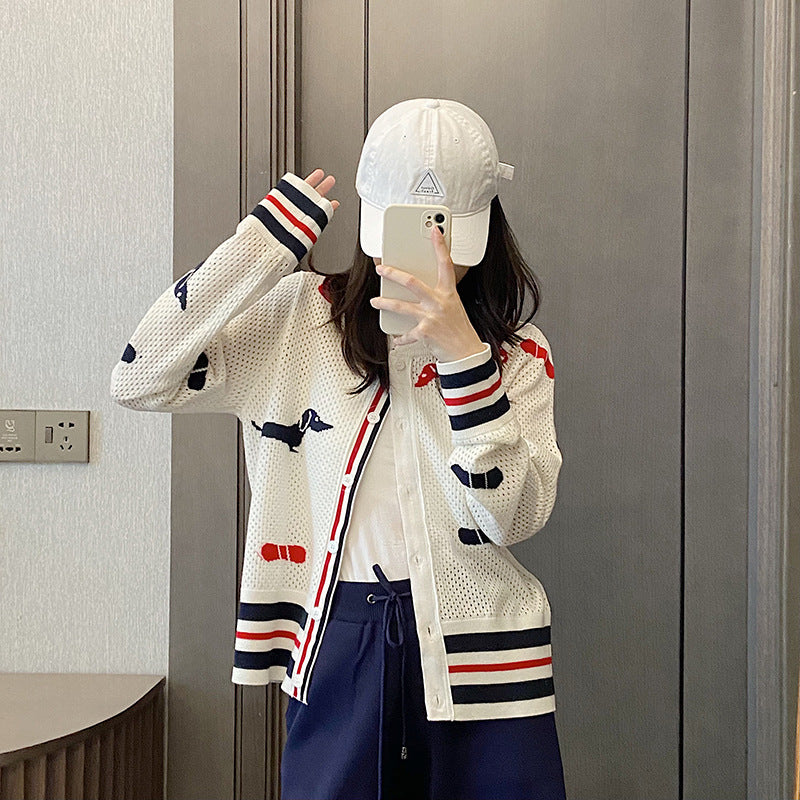 Hollow cardigan
