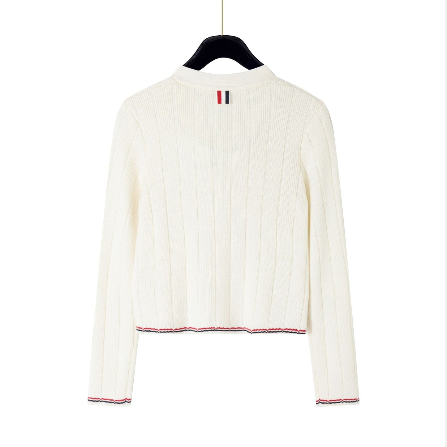Cotton and wool knitted cardigan