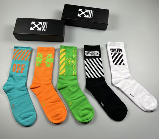 Off  Pure Cotton Mid-Length Socks