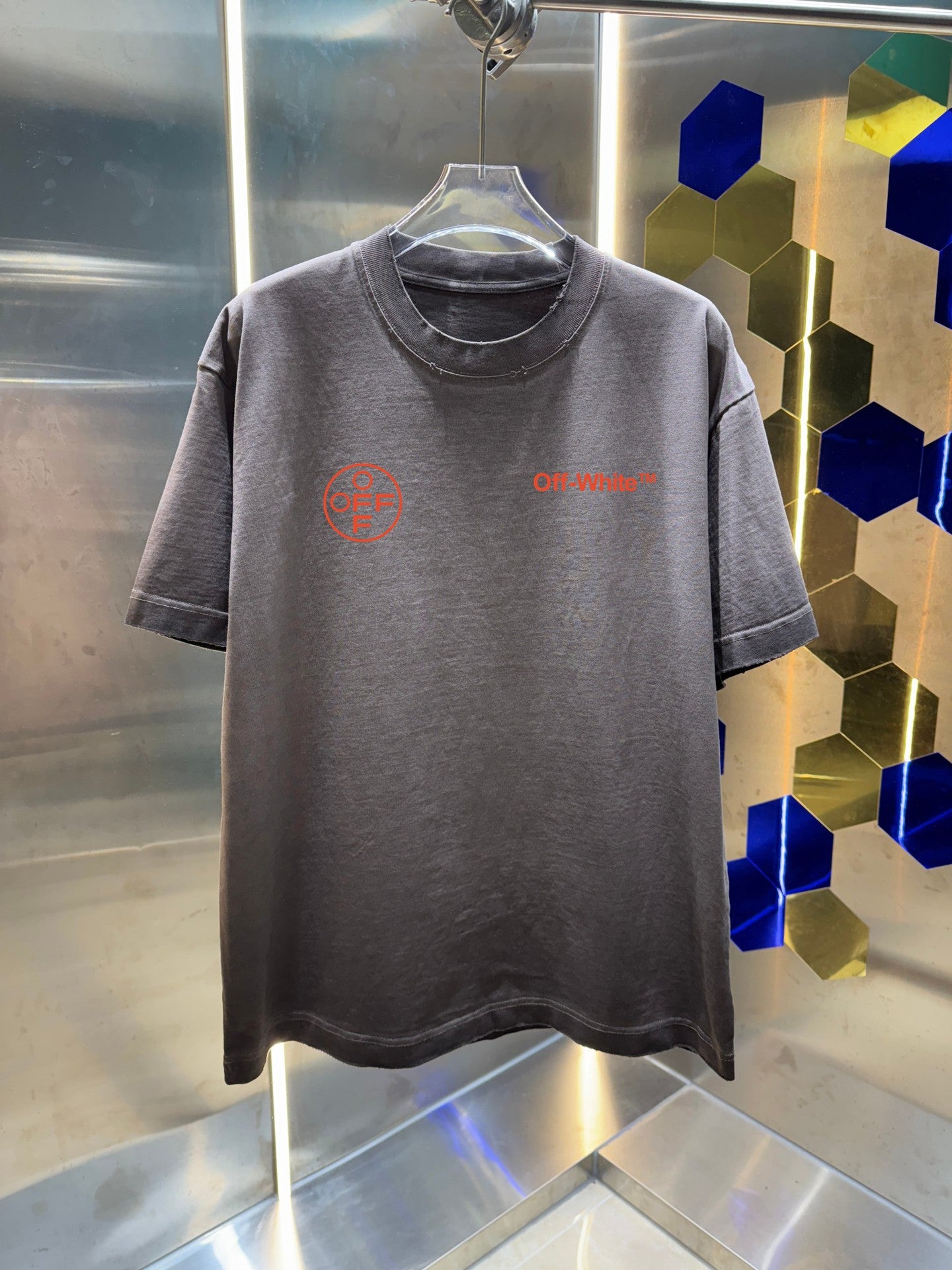 OFF  Distressed graphic T-shirt