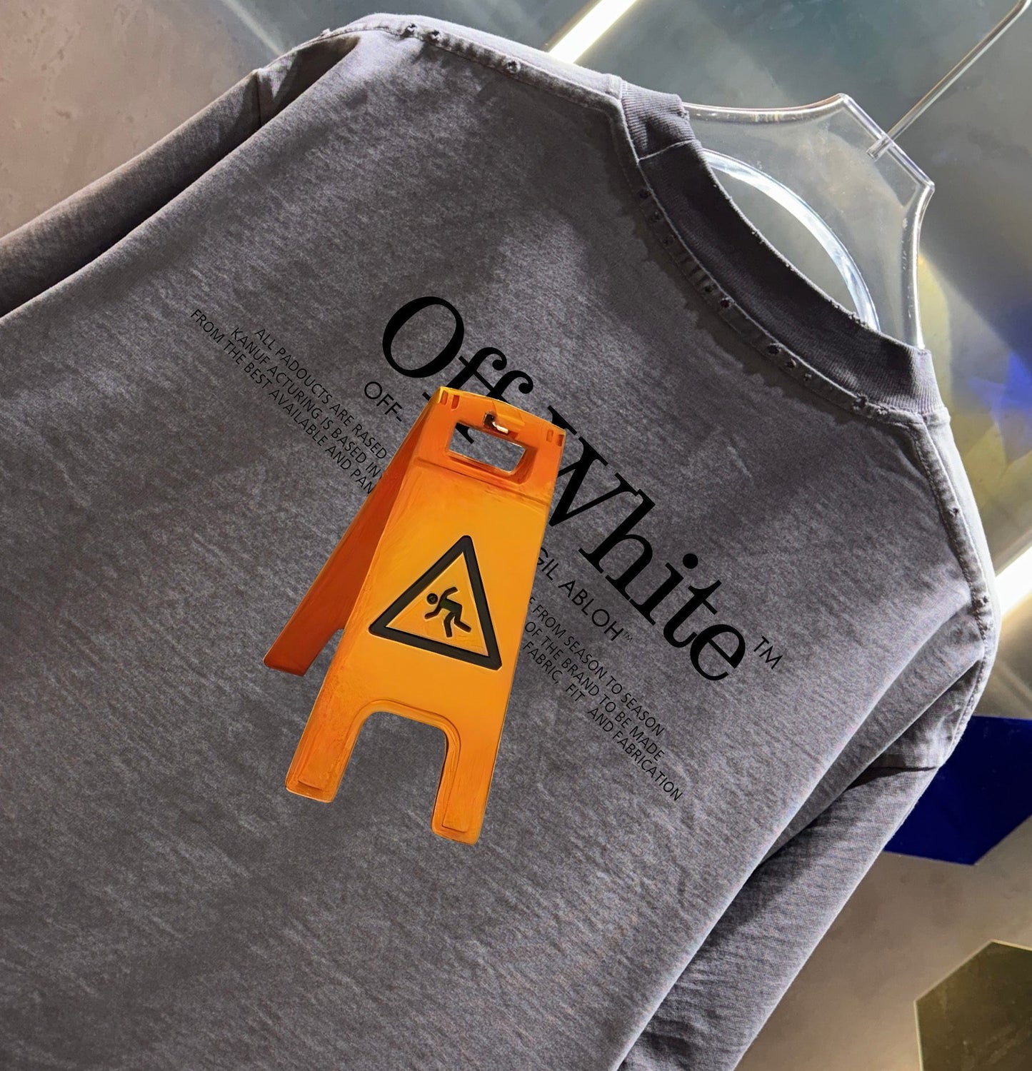 OFF  Distressed graphic T-shirt
