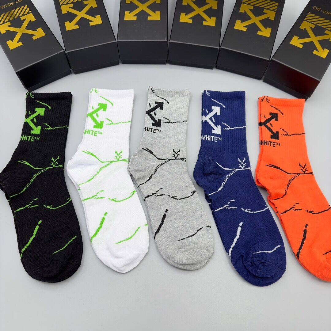 Off  Pure Cotton Mid-Length Socks