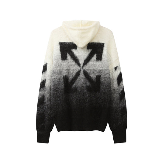 OFF Gradient Sweater Coat