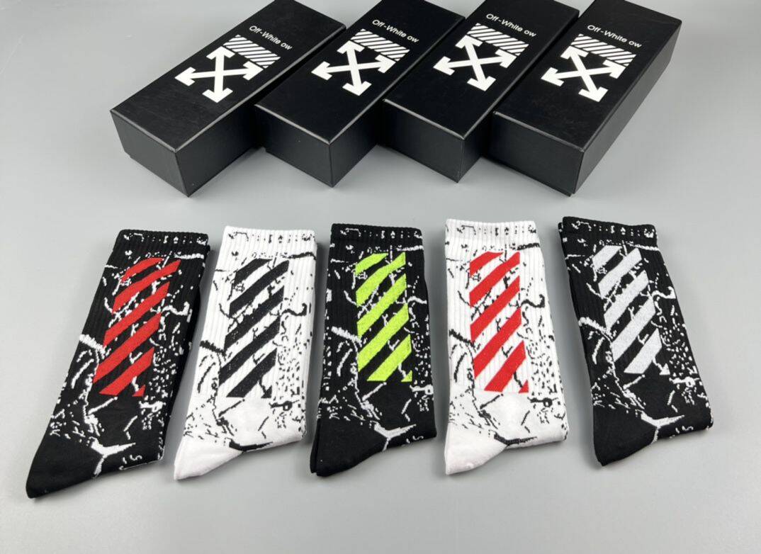 Off-White Pure Cotton Mid-Length Socks VI