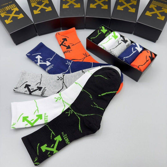 Off  Pure Cotton Mid-Length Socks
