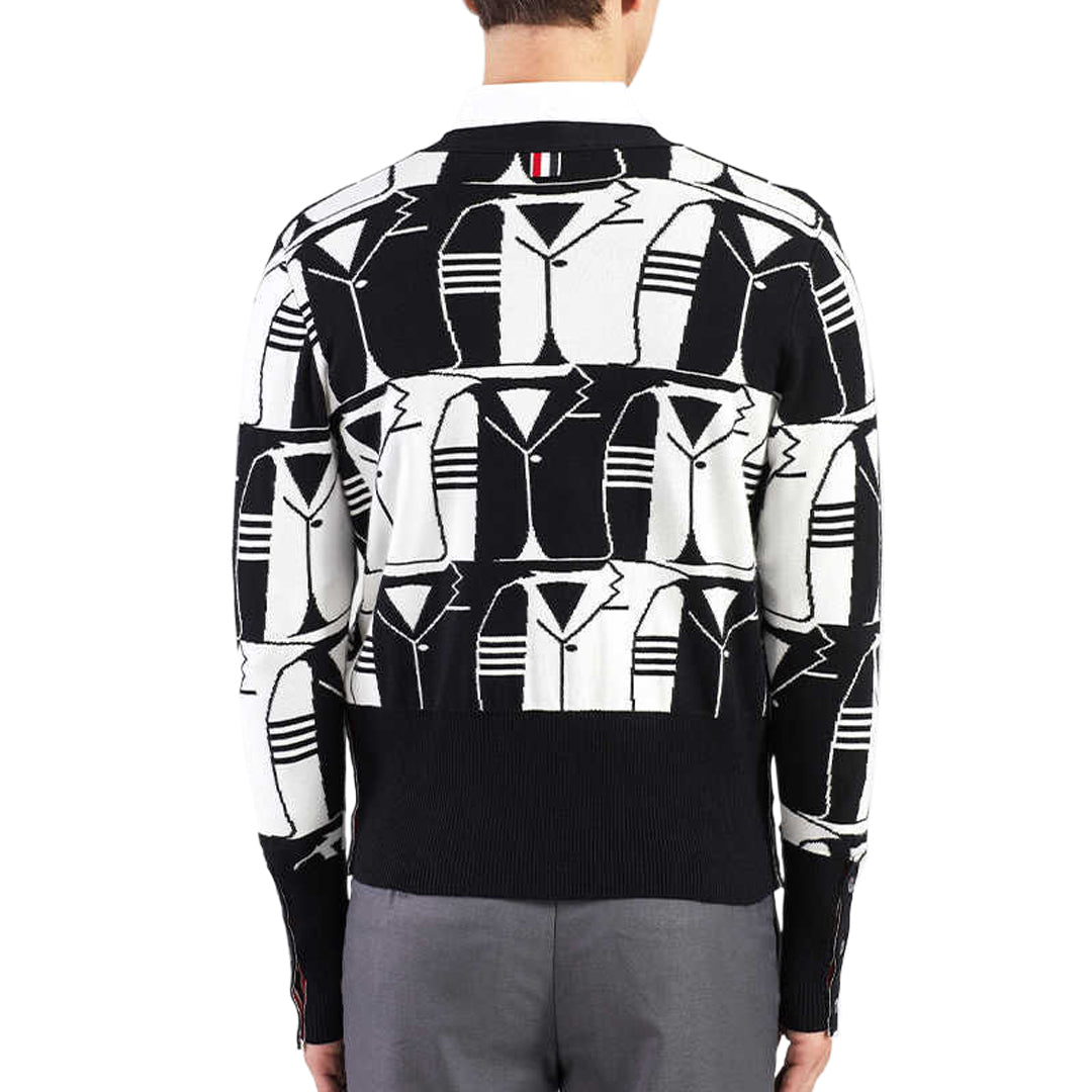Contrast color sweater