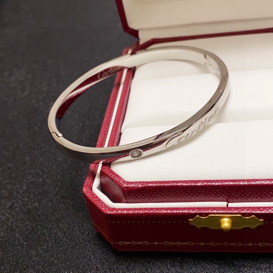 18K Gold-Plated Cartier Narrow Bracelet