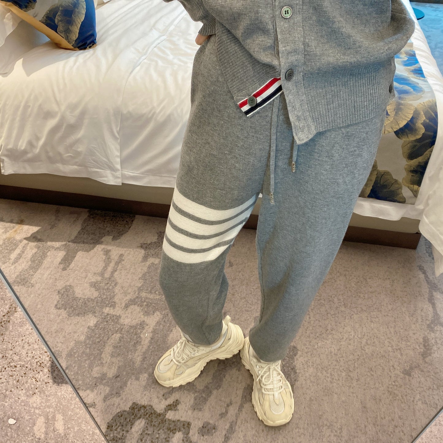 Knitted sports sweatpants
