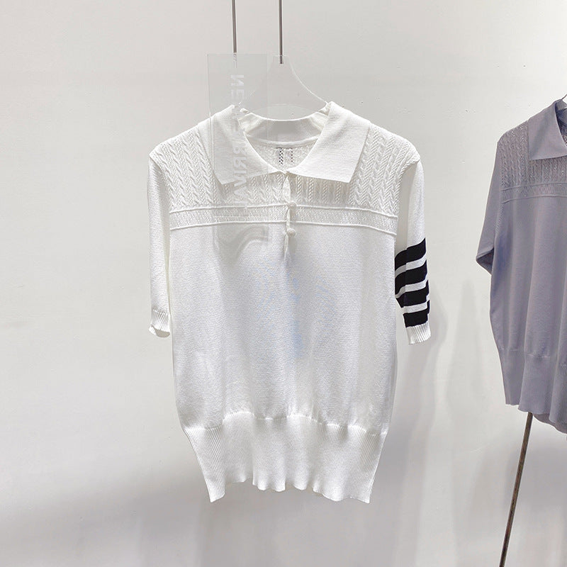 Hollow knit sweater