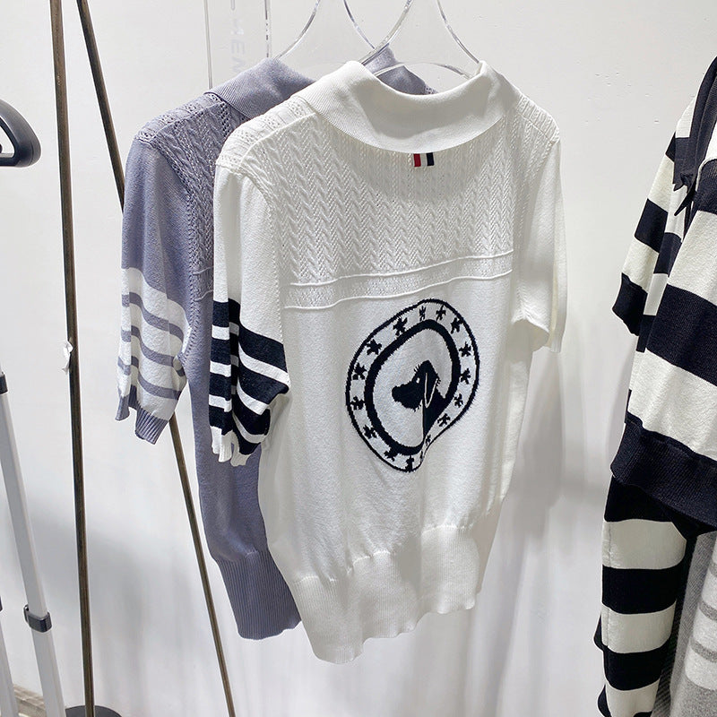 Hollow knit sweater