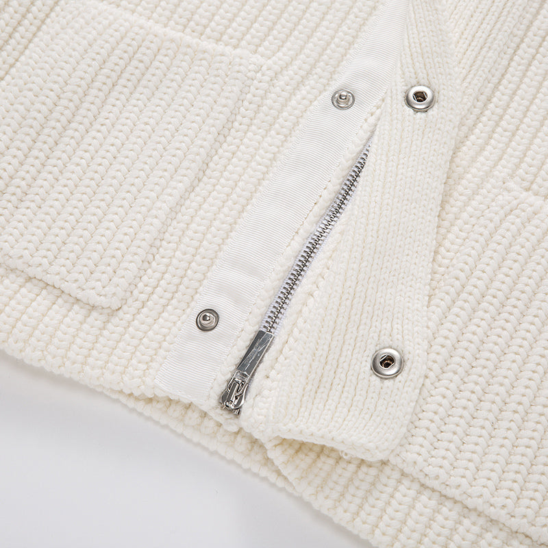 Knitted sweater coat