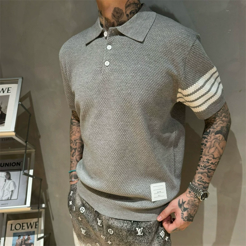 thom browne Knitted POLO shirt