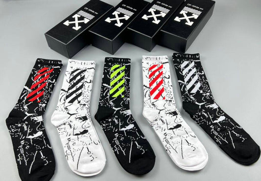 Off  Pure Cotton Mid-Length Socks