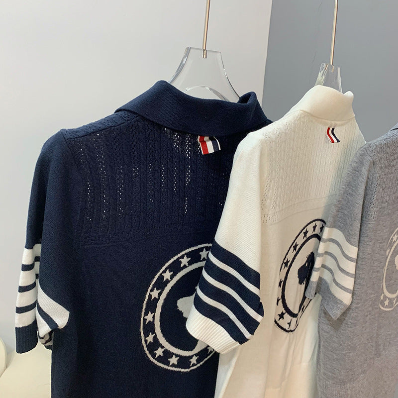 Hollow knit sweater