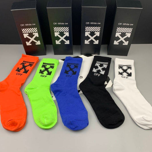 Off  Pure Cotton Mid-Length Socks