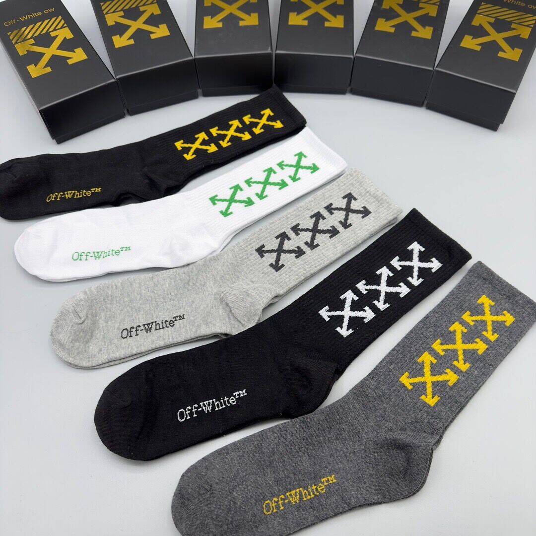 Off  Pure Cotton Mid-Length Socks
