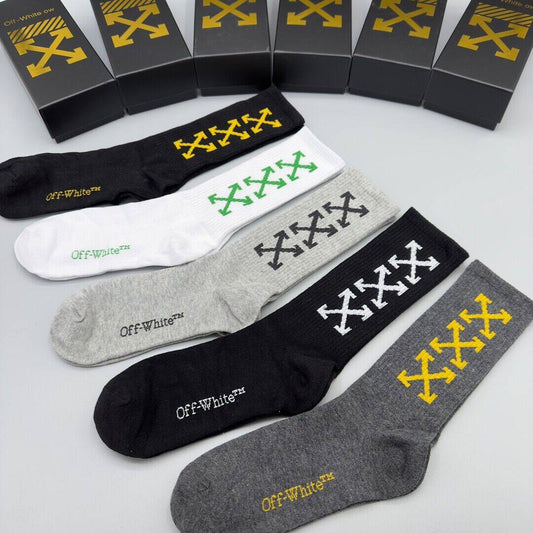 Off  Pure Cotton Mid-Length Socks