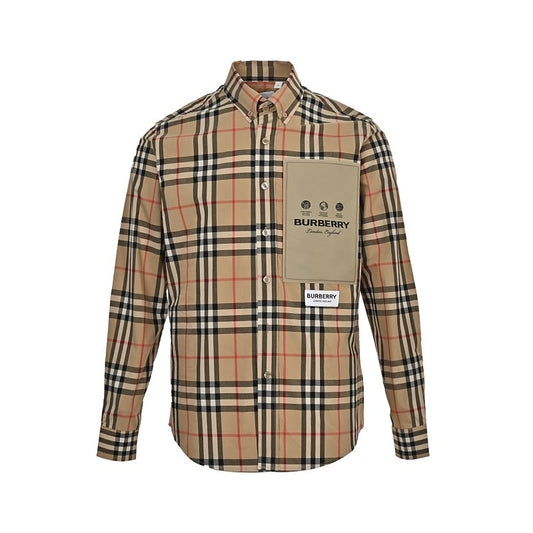 Burberry Patch-Detail Plaid Shirt