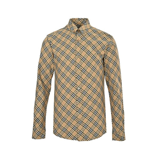 Burberry Long-sleeve diagonal plaid shirt