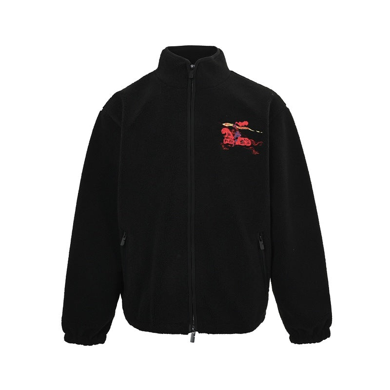 Burberry Embroidered Shearling Jacket