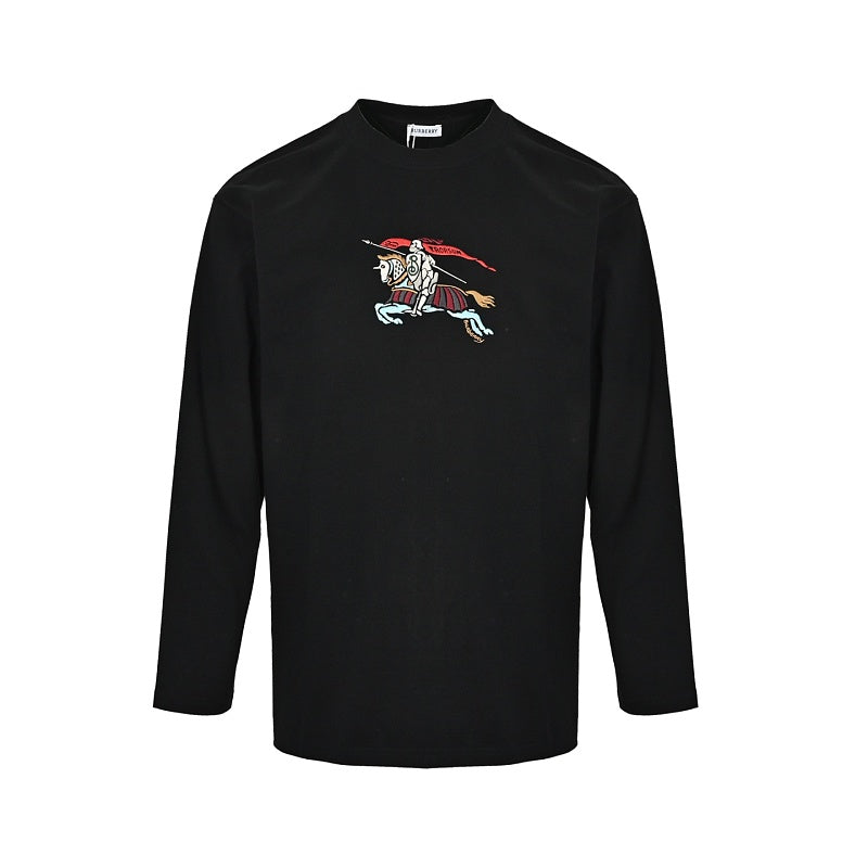 Burberry Long-Sleeve T-Shirt with Colorful Embroidery