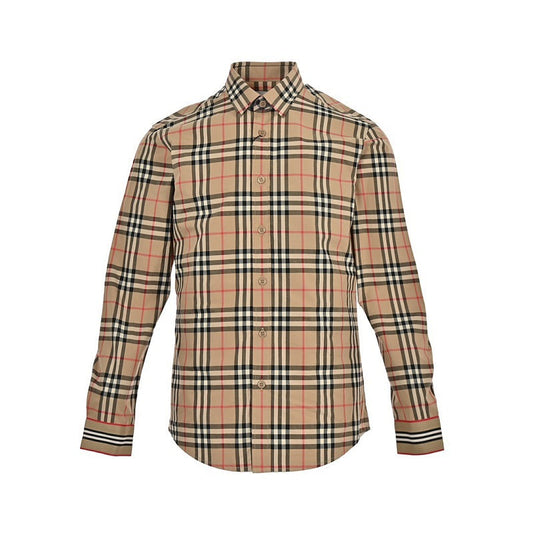 Burberry Webbing-detail plaid shirt