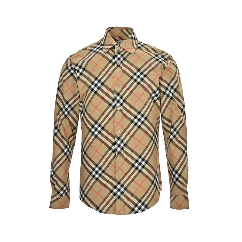 Burberry Long-sleeve diagonal plaid shirt