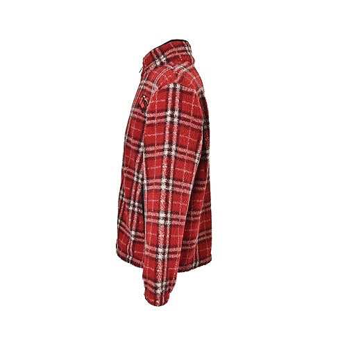 Burberry Red Plaid Suede Jacket