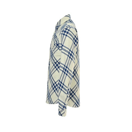 Burberry Long-sleeve diagonal plaid shirt