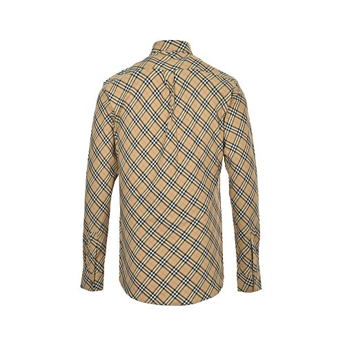 Burberry Long-sleeve diagonal plaid shirt