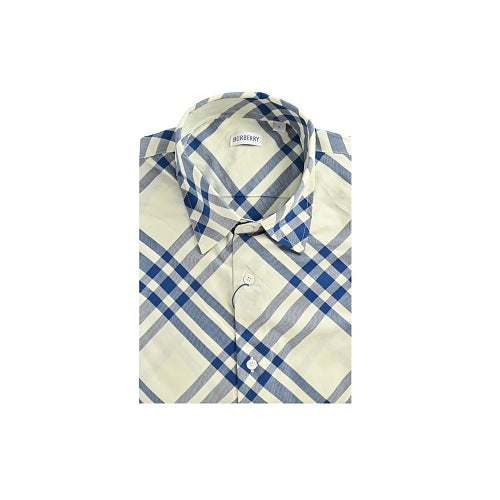 Burberry Long-sleeve diagonal plaid shirt