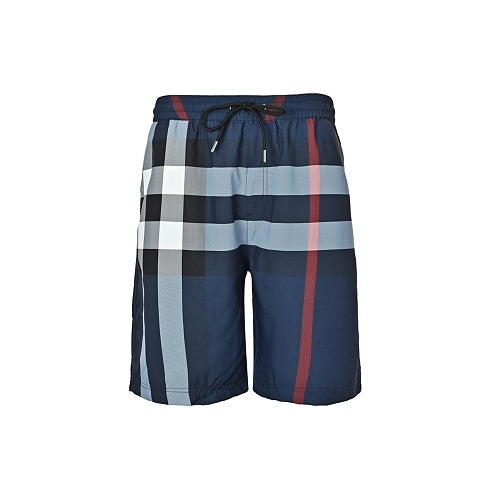 Burberry Diagonal Plaid Beach Shorts